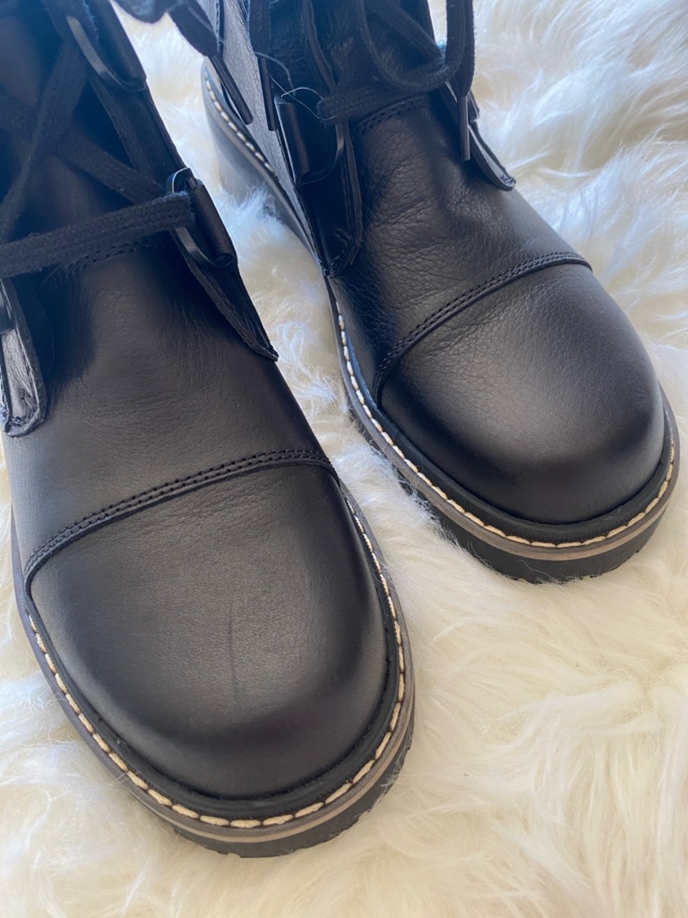 NEW Sorel Joan Now Waterproof Combat Boot Boots Lace Up Leather Black Size 10 - Picture 15 of 16